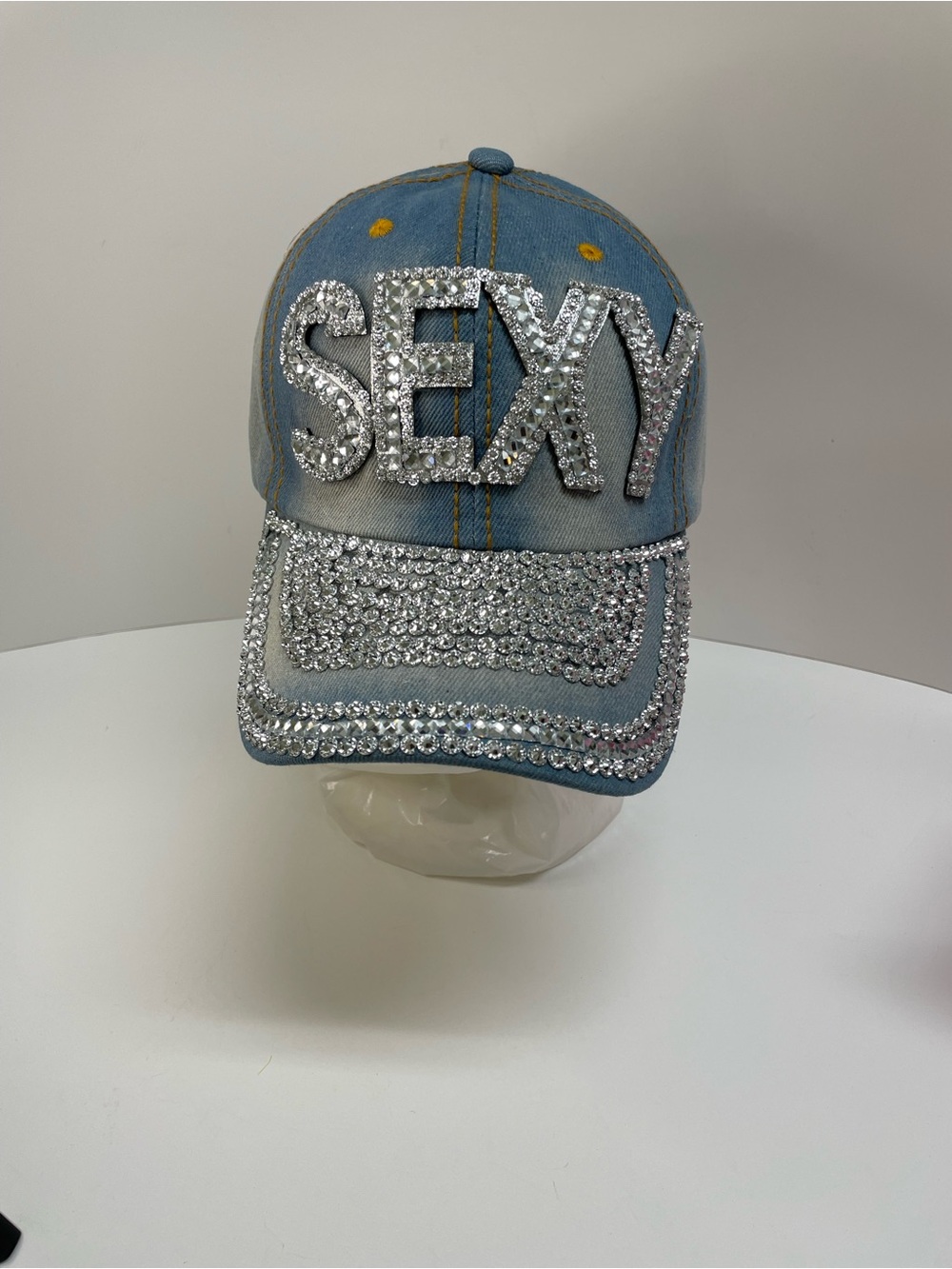 Denim Cap with Bling - Picture 2 of 5